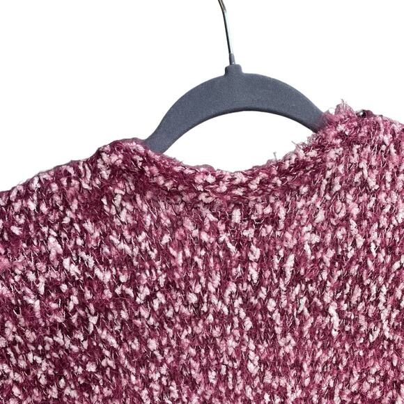 Lane Bryant Cardigan Women's Size 18 20 Open Front Pink White Sweater Fluffy - Picture 8 of 13